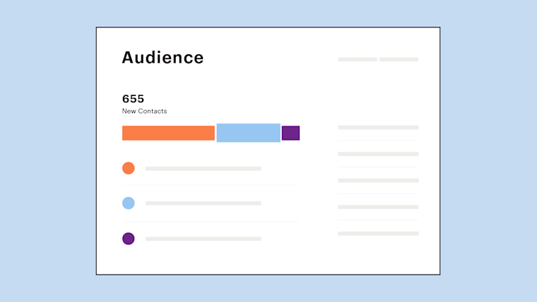 Illustration of the audience dashboard