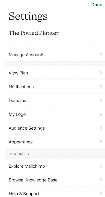 mobile-ios-settings-page