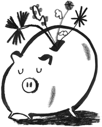 An illustration of a piggy bank.