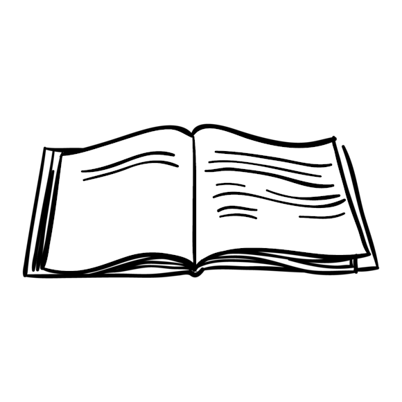 Icon of an open book