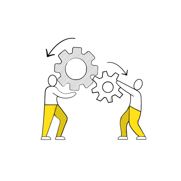 two people implementing operational metrics