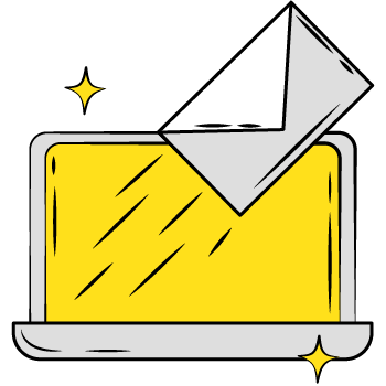 drip campaign examples - illustration of laptop with envelope