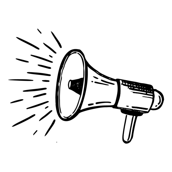 Graphic of a megaphone