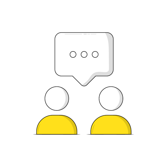 Two people having a meeting