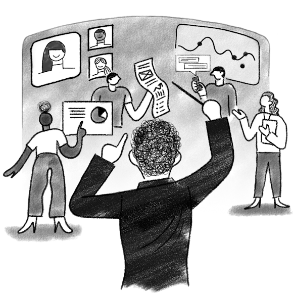 Individual coordinating many different marketing activities