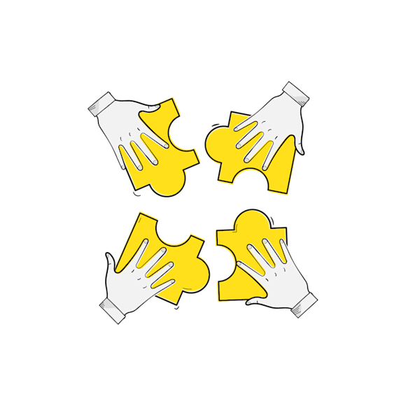 hands holding puzzle pieces