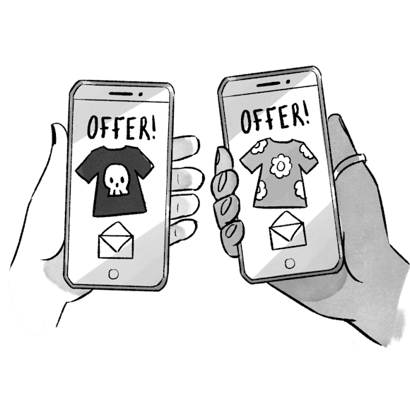 two phones with email offers

