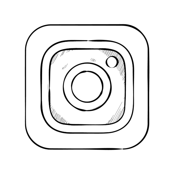 gain instagram followers - black and white line drawing of the Instagram logo