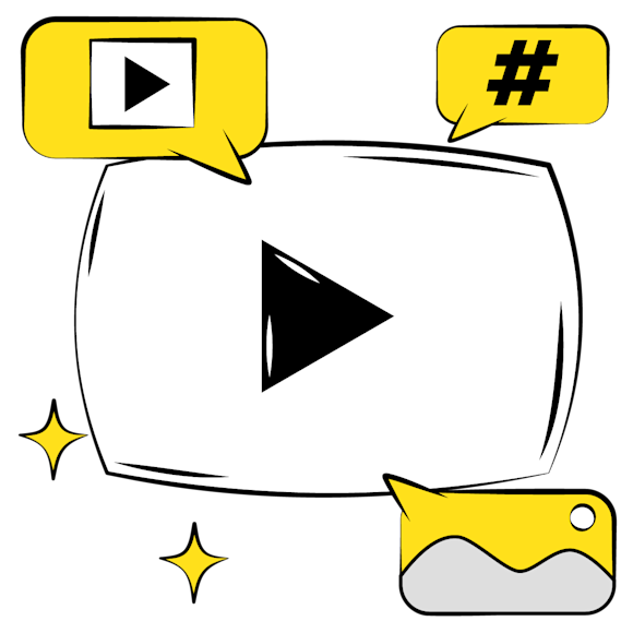 Use the hashtag symbol followed by a relevant phrase or keyword for your video