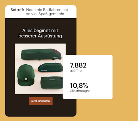 Beispiel für verbesserte Öffnungs- und Klickergebnisse bei Kampagnen, die mit dem Customer Journey Builder optimiert wurden.