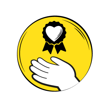 responsible marketing - illustration of a hand with a ribbon and heart above it