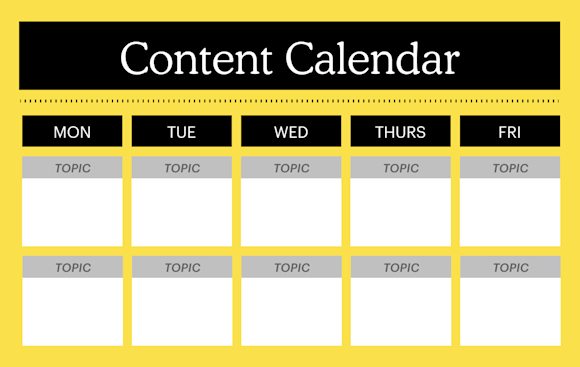 Content calendar template