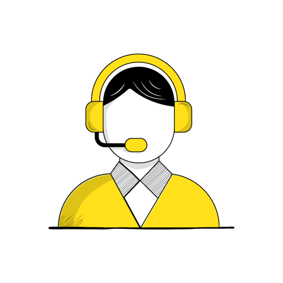 Sales rep with headset