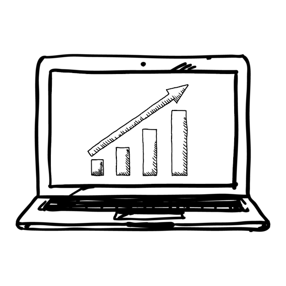 Bar chart trending upwards