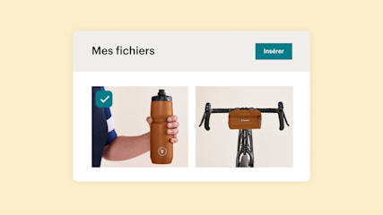Importation d’images de produits dans le producteur de contenu de Mailchimp.