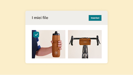 Importa le immagini dei prodotti in Content Studio di Mailchimp.