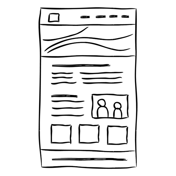 Content page design layout