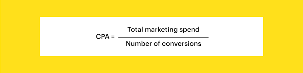 cost per acquisition (cpa) formula