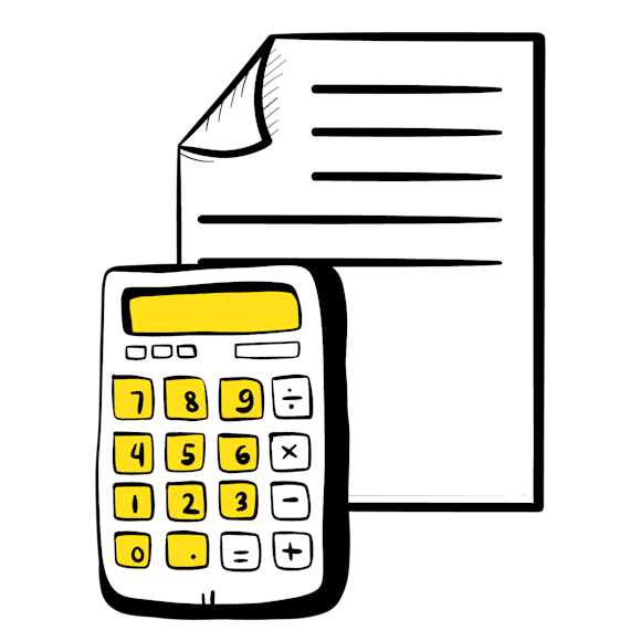 invoice with calculator