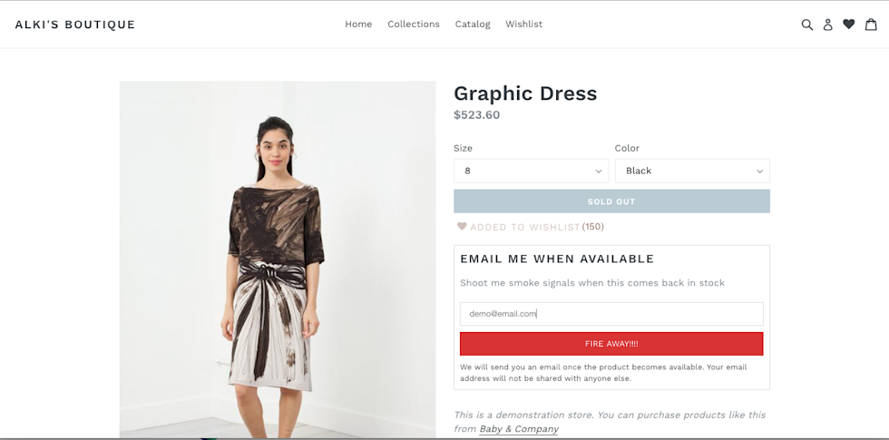 Swym In Stock Alerts - Alert Subscription Form