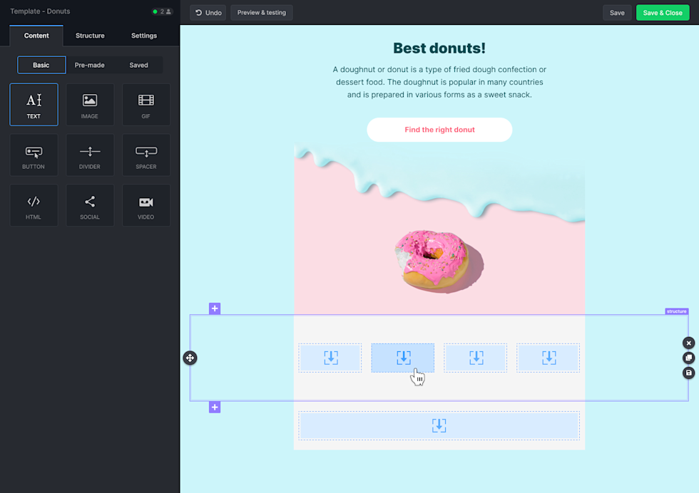 Image of TOPOl.io template editor.