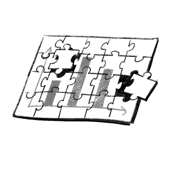 puzzle with a bar graph