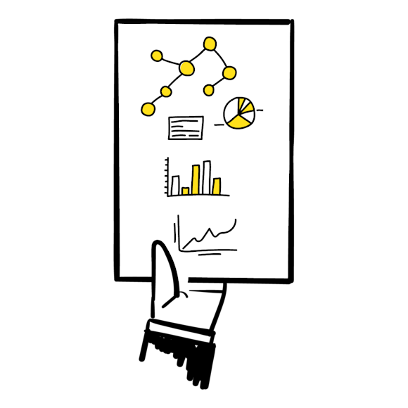 Hand holding up a customer service report