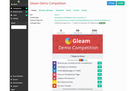 Run engaging competitions & automatically send entrants to any MailChimp list.