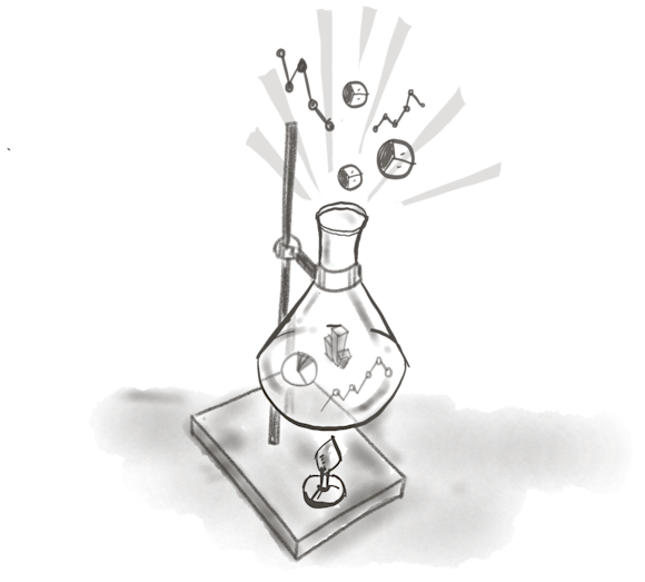  Experiments being run in a beaker