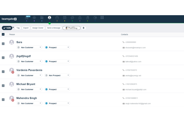 Teamgate MailChimp Integration