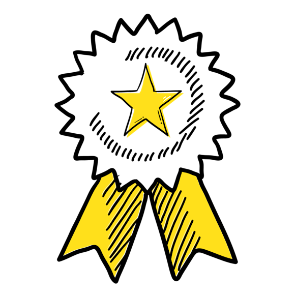 award ribbon with a star