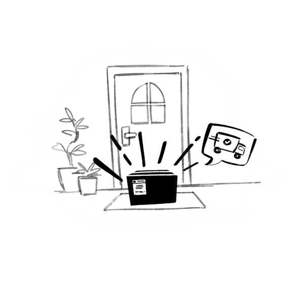 Package delivered at door