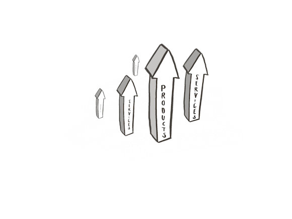 Arrows pointing upward