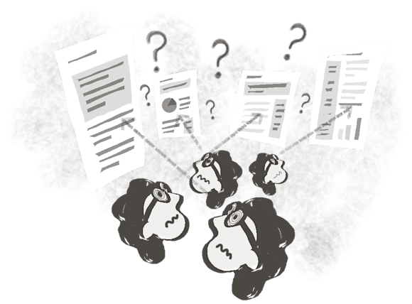 A graphic that represents task switching, resulting in decreased productivity