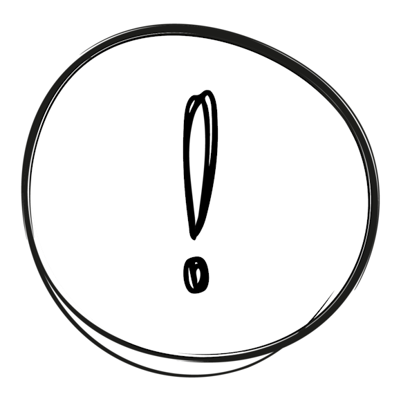 Graphic of an exclamation point in a circle