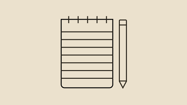 An icon with a notepad and pencil that represents field notes tailored for agencies.