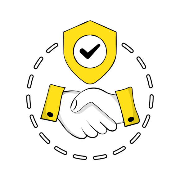 childcare marketing - Cartoon illustration of a yellow key with a clock face on its head, surrounded by a dotted circular border