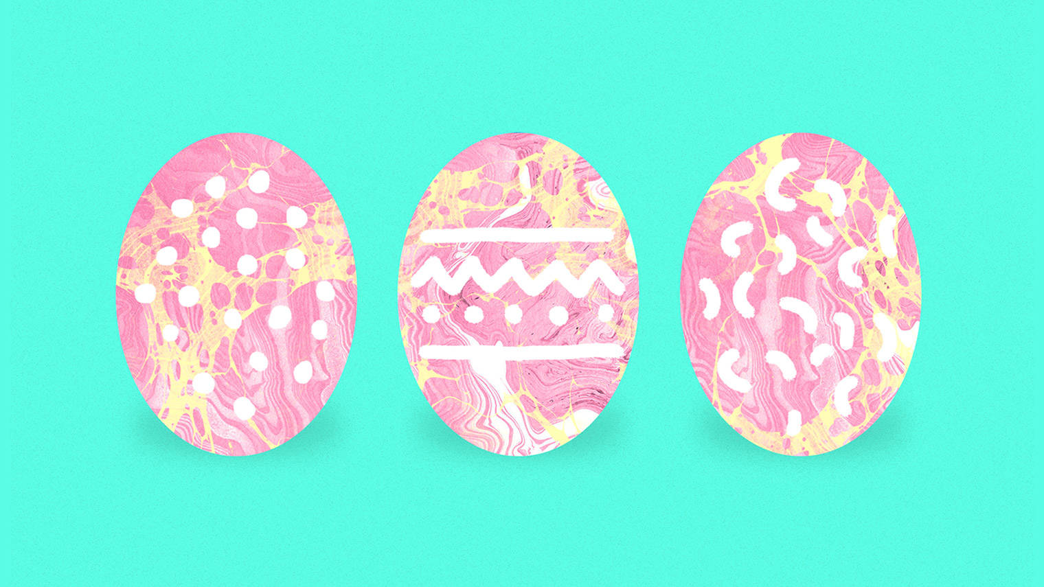 Three Easter eggs