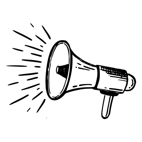Graphic of a megaphone