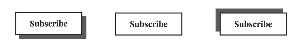 Animated gif of two subscribe buttons showing different animations