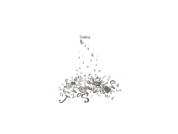 Letters from a creative brief, scrambled