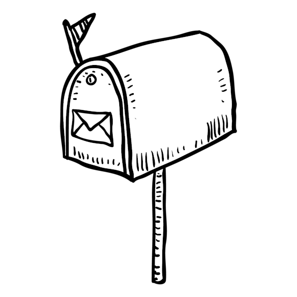 Graphic of a mailbox