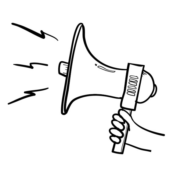 Graphic of a megaphone