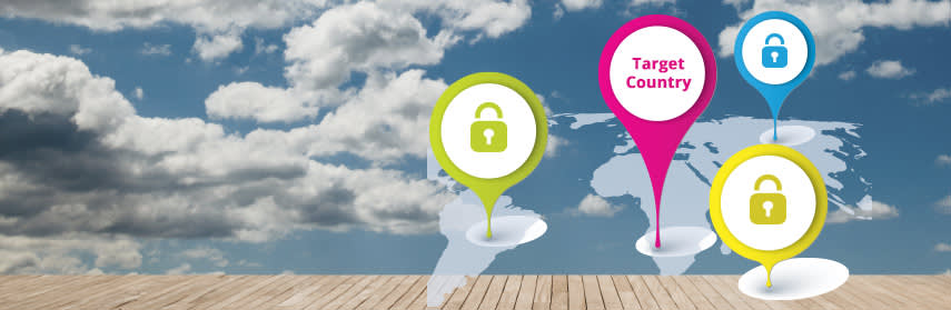 Image showing sky and pins on a map