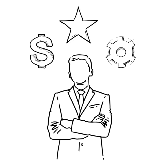 Graphic of a businessman 