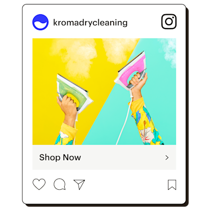 Example of an Instagram ad that reads shop our spring collection.