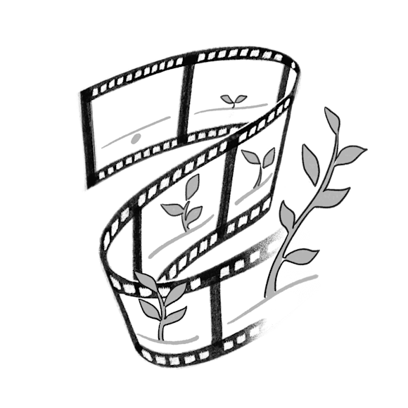 filmstrip with plants