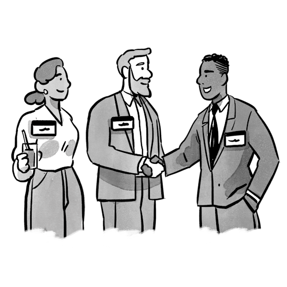 Event attendees meeting