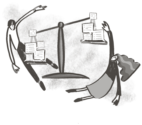 Balancing positive and negative feedback