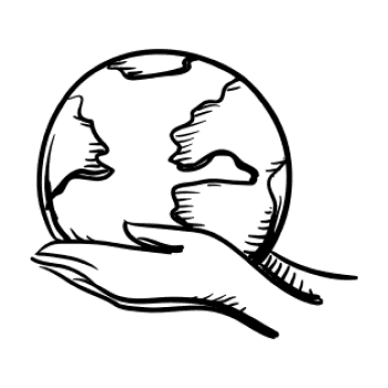 hands holding the earth